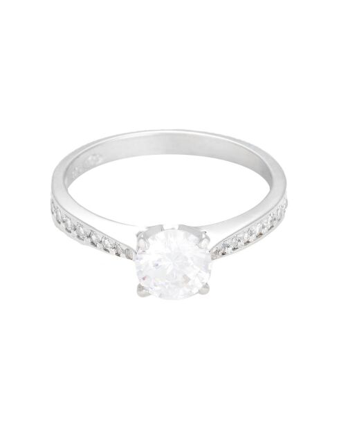 Bague Majestueuse Zircone or blanc
