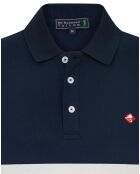 Polo Horyzon bleu/écru/rouge