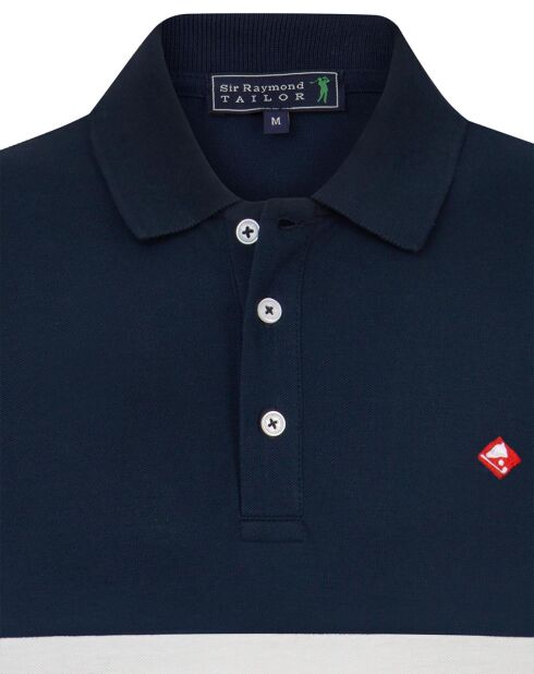 Polo Horyzon bleu/écru/rouge