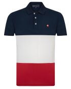 Polo Horyzon bleu/écru/rouge
