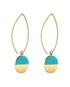 Boucles d'oreilles Uruka doré/turquoise
