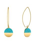 Boucles d'oreilles Uruka doré/turquoise