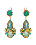 Boucles d'oreilles pendantes Italina vertes