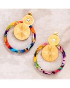 Boucles d'oreilles Soekis multicolores