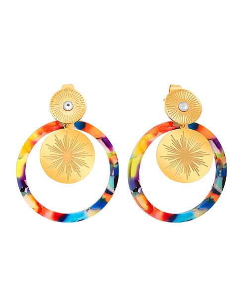 Boucles d'oreilles Soekis multicolores