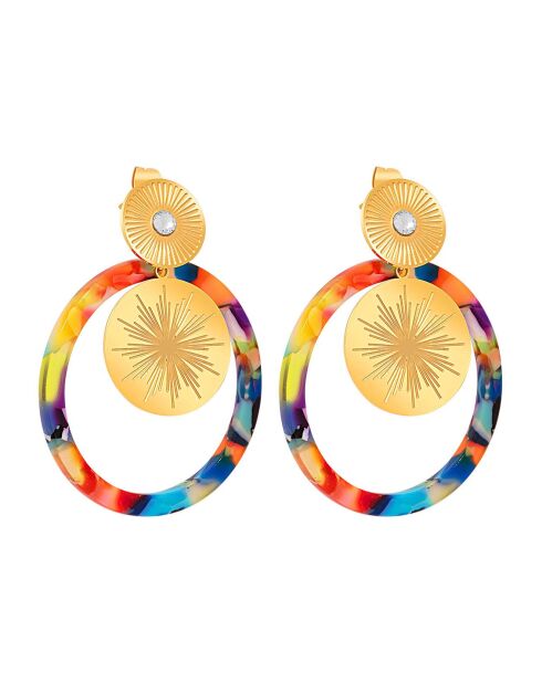 Boucles d'oreilles Soekis multicolores