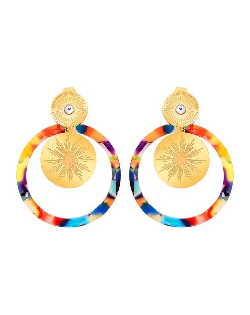 Boucles d'oreilles Soekis multicolores