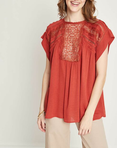 Blouse Reyna rouge brique