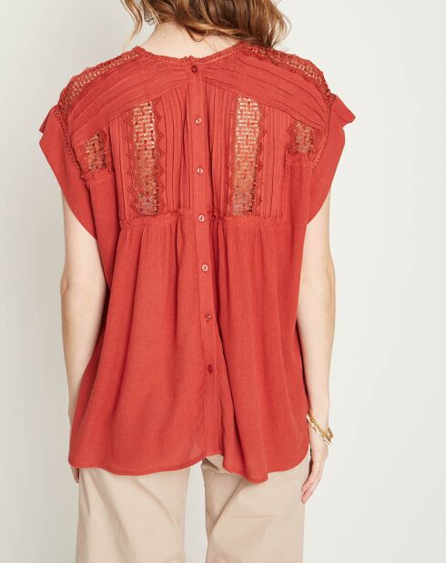 Blouse Reyna rouge brique
