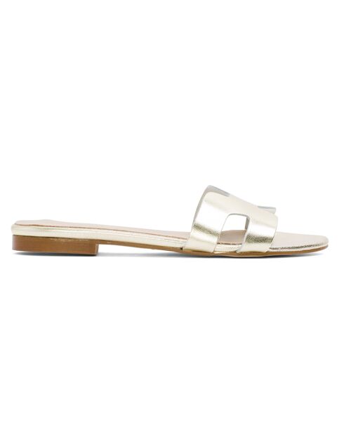 Mules en Cuir Loanne dorées