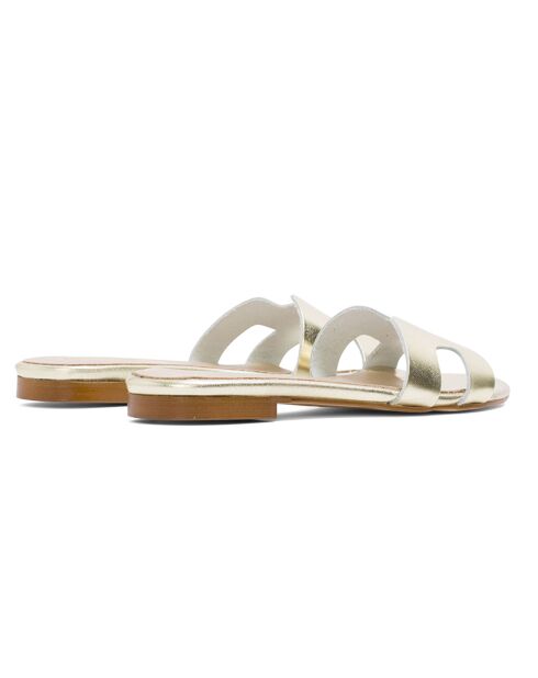 Mules en Cuir Loanne dorées