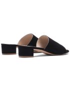 Mules en Velours de Cuir Agathe noires