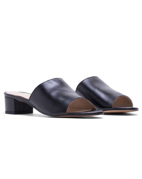 Mules Elise in pelle nera