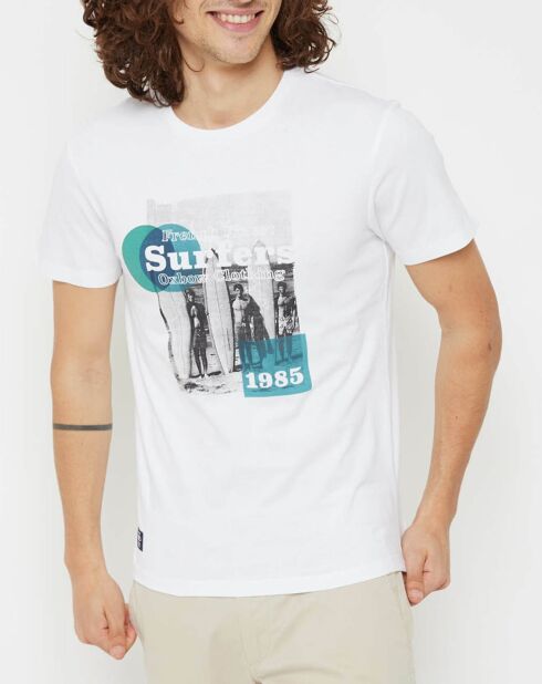Tims T-shirt met witte zeefdruk
