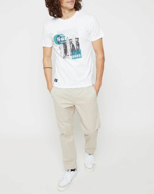 Tims T-shirt met witte zeefdruk