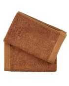 2 Serviettes invité camel - 50x30 cm