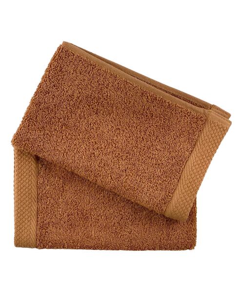 2 Serviettes invité camel - 50x30 cm