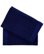 2 marineblaue Gästeservietten - 50x30 cm