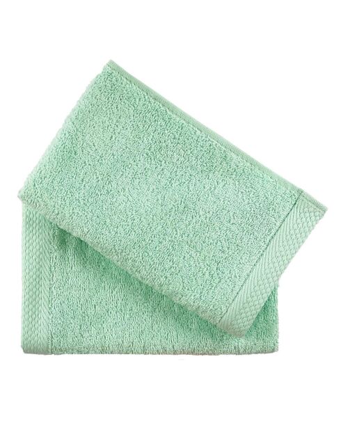 2 Serviettes invité menthe - 50x30 cm