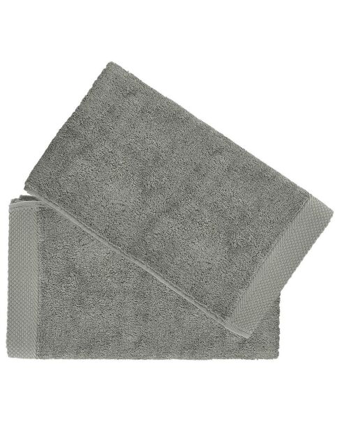 2 servilletas de invitados plateadas - 50x30 cm