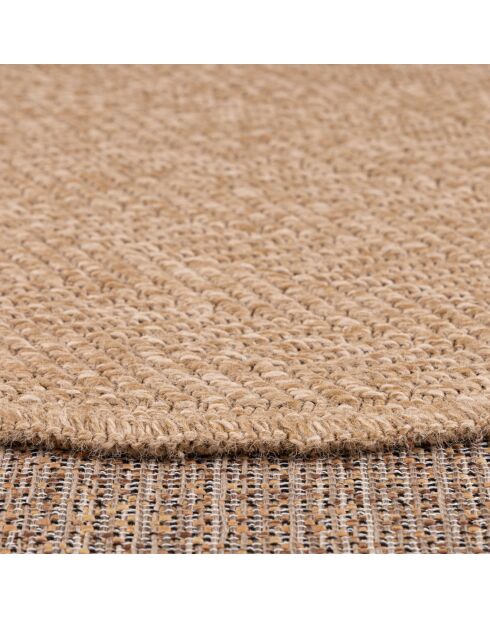 Tapis aspect Jute Naturel beige - D.80 cm
