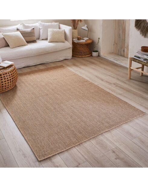 Tapis aspect Jute Naturel beige - 60x180 cm