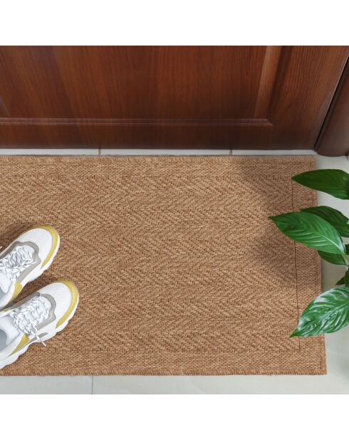 Tapis aspect Jute Naturel beige - 60x180 cm