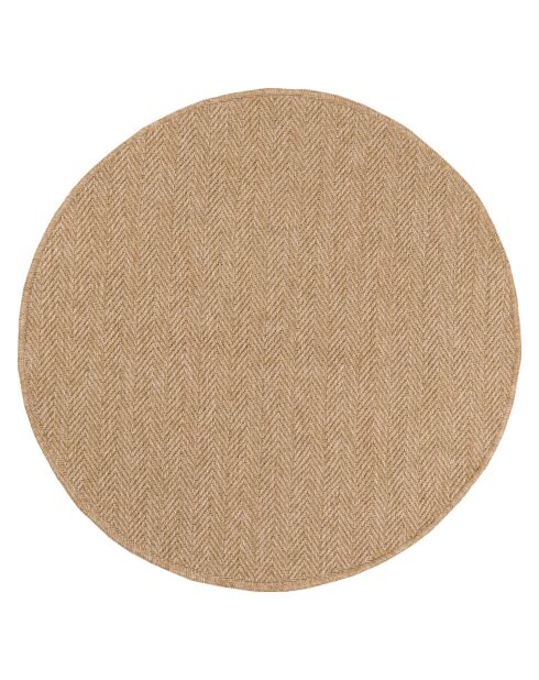 Tapis aspect Jute Naturel beige - D.160 cm