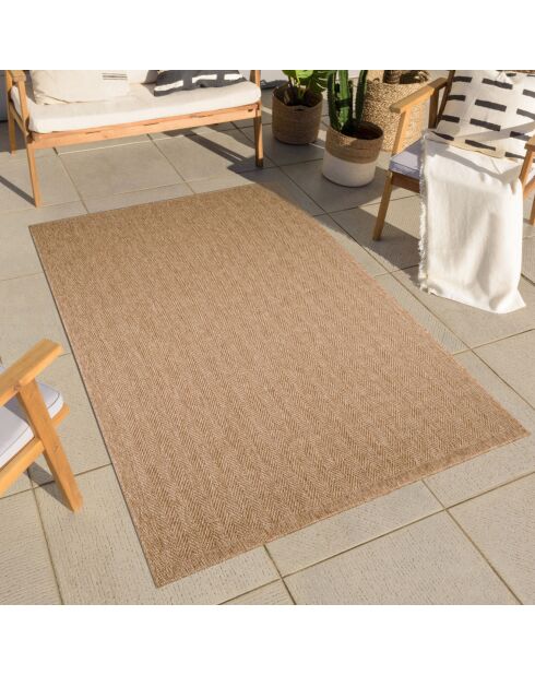 Tapis aspect Jute Naturel beige - 80x150 cm