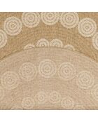 Tapis aspect Jute Naturel blanc - D.80 cm