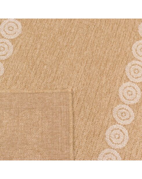 Tapis aspect Jute Naturel blanc - D.80 cm