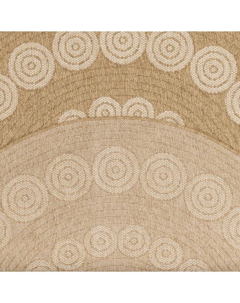 Tapis aspect Jute Naturel blanc - D.120 cm