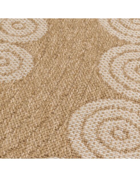 Tapis aspect Jute Naturel blanc - D.120 cm
