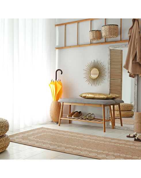 Tapis aspect Jute Naturel blanc - 200x290 cm