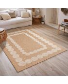 Tapis aspect Jute Naturel blanc - 200x290 cm