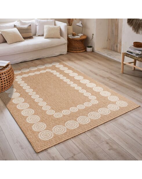 Tapis aspect Jute Naturel blanc - 200x290 cm