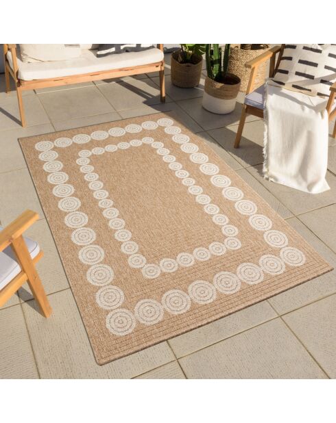 Tapis aspect Jute Naturel blanc - 160x230 cm