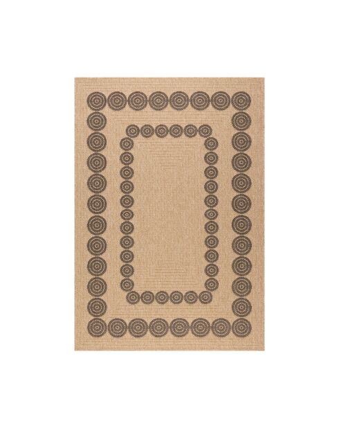 Tapis aspect Jute Naturel noir - 160x230 cm