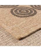Tapis aspect Jute Naturel noir - 160x230 cm