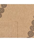 Tapis aspect Jute Naturel noir - 160x230 cm