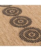 Tapis aspect Jute Naturel noir - 160x230 cm