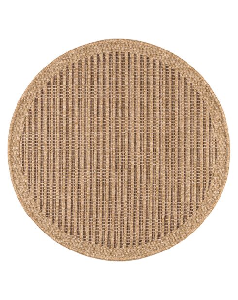 Tapis aspect Jute Naturel marron - D.120 cm