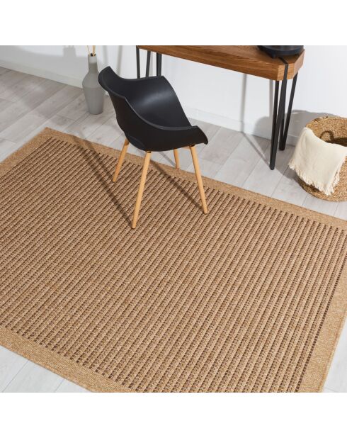 Tapis aspect Jute Naturel marron - D.120 cm