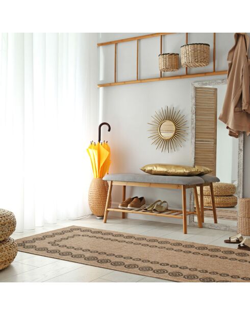 Tapis aspect Jute Naturel blanc - 120x170 cm