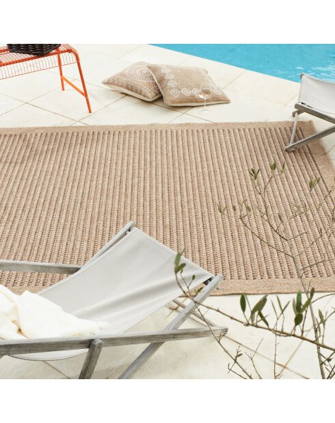 Tapis aspect Jute Naturel blanc - 120x170 cm