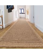 Tapis aspect Jute Naturel marron - 80x300 cm