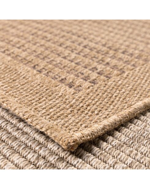 Tapis aspect Jute Naturel marron - 80x300 cm