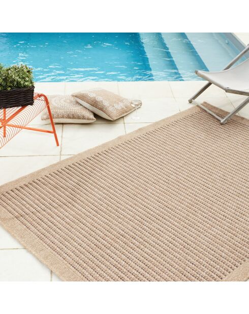 Tapis aspect Jute Naturel marron - 80x300 cm