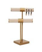 Porte-bijoux double beige - 21x29.5x14 cm