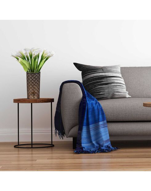 Vase Aster noir/cuivre - 12x20x12 cm